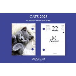 Agendas*Draeger Paris Recharge éphéméride agenda Yvon 2025 - Plusieurs Thèmes