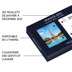 Agendas*Draeger Paris Recharge éphéméride agenda Yvon 2025 - Plusieurs Thèmes