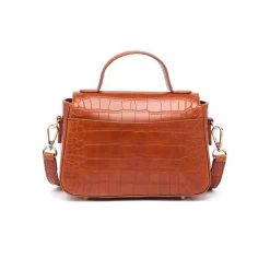 Sac Finition Croco|Sac À Main Camille*Draeger Paris Sac à Main Camille Croco - Cognac