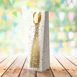 Sac Cadeau Bouteilles*Draeger Paris Sac Bouteille de Vin - Blanc et Or