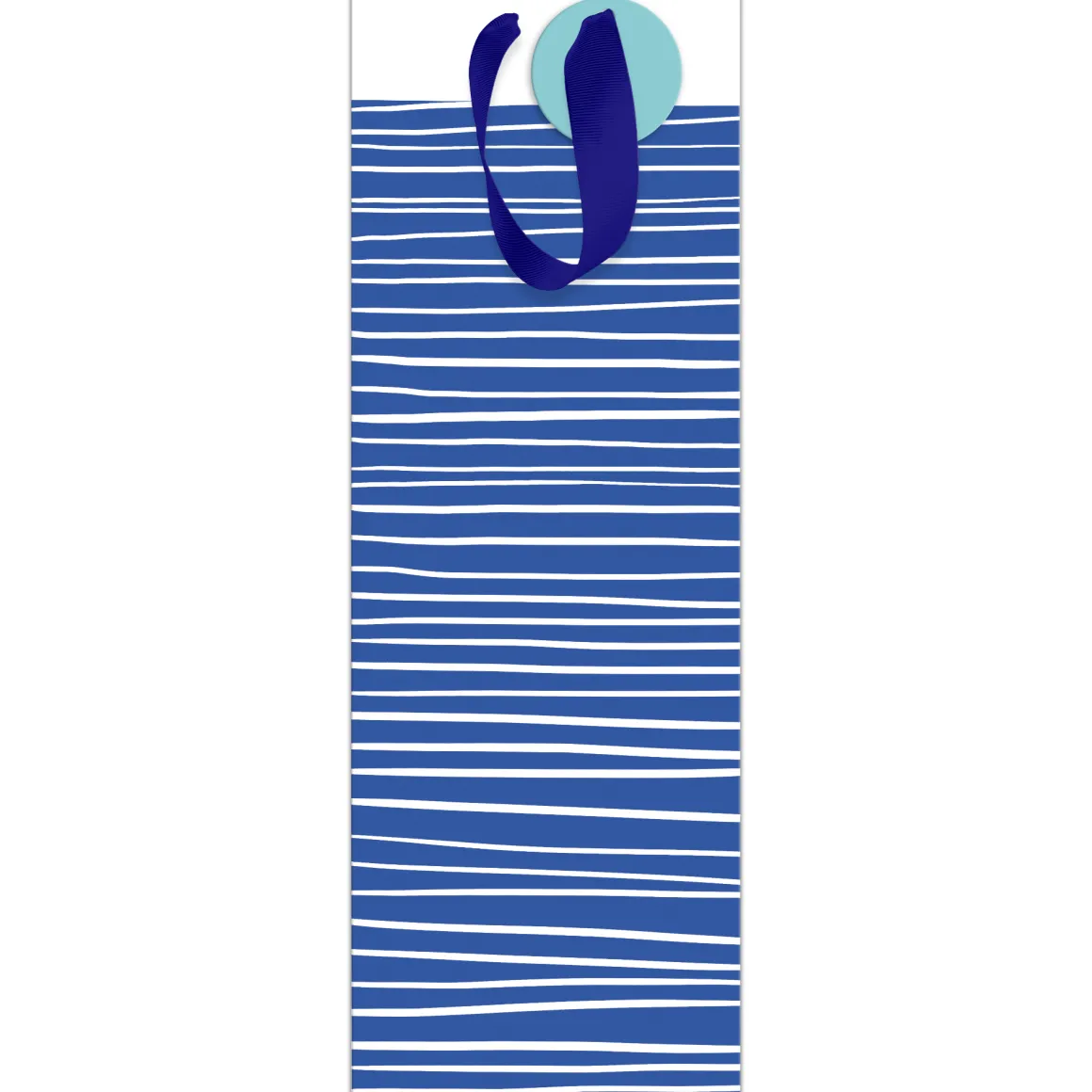 Sac Cadeau Bouteilles*Draeger Paris Sac Bouteille de Vin - Bleu Rayures