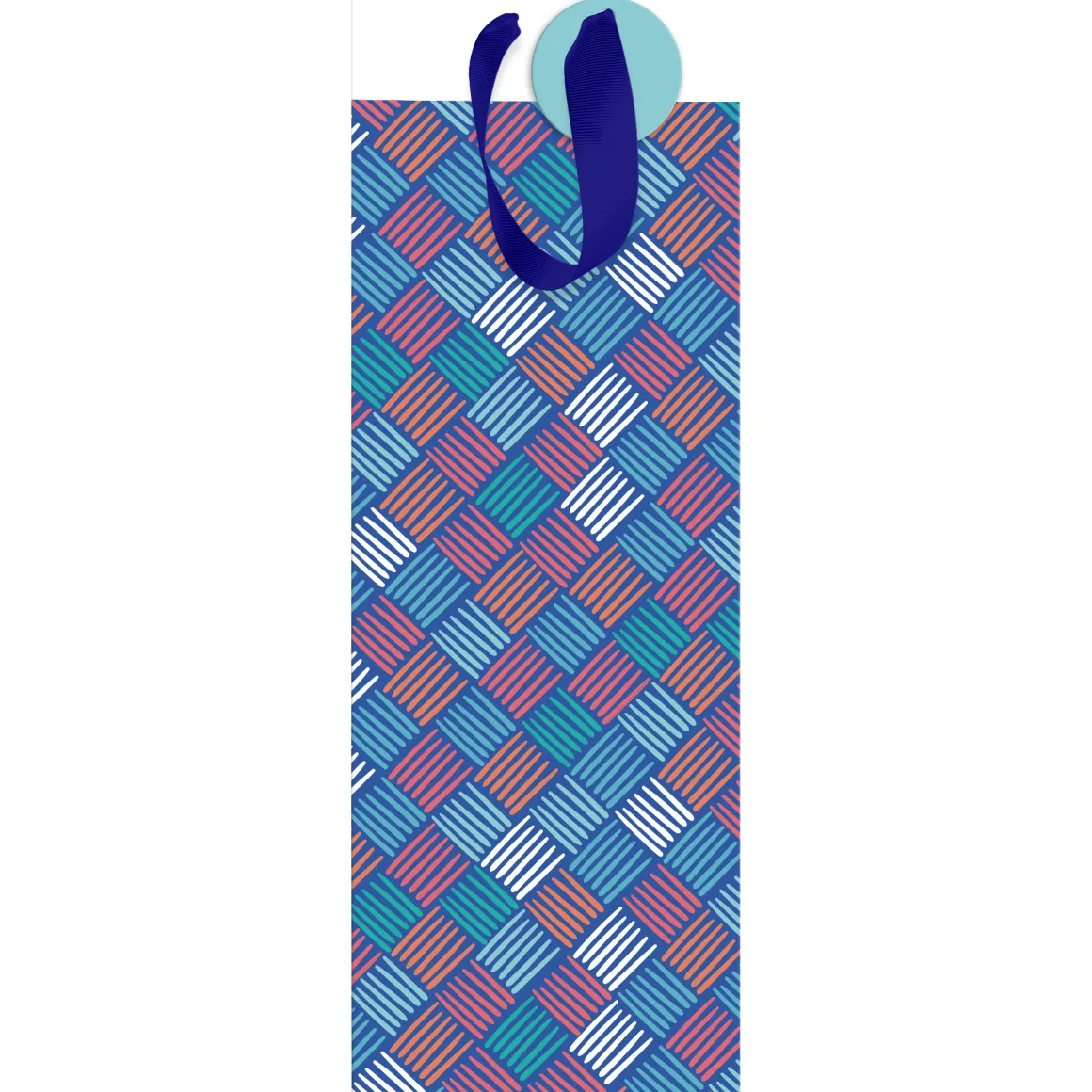 Sac Cadeau Bouteilles*Draeger Paris Sac Bouteille de Vin - Bleu et Rouge