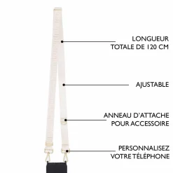 Sangles Pochette De Telephone*Draeger Paris Sangle pour Pochette Téléphone Beige