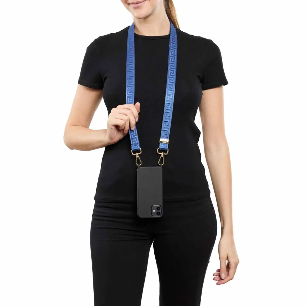 Sangles Pochette De Telephone*Draeger Paris Sangle pour Pochette Téléphone Bleu