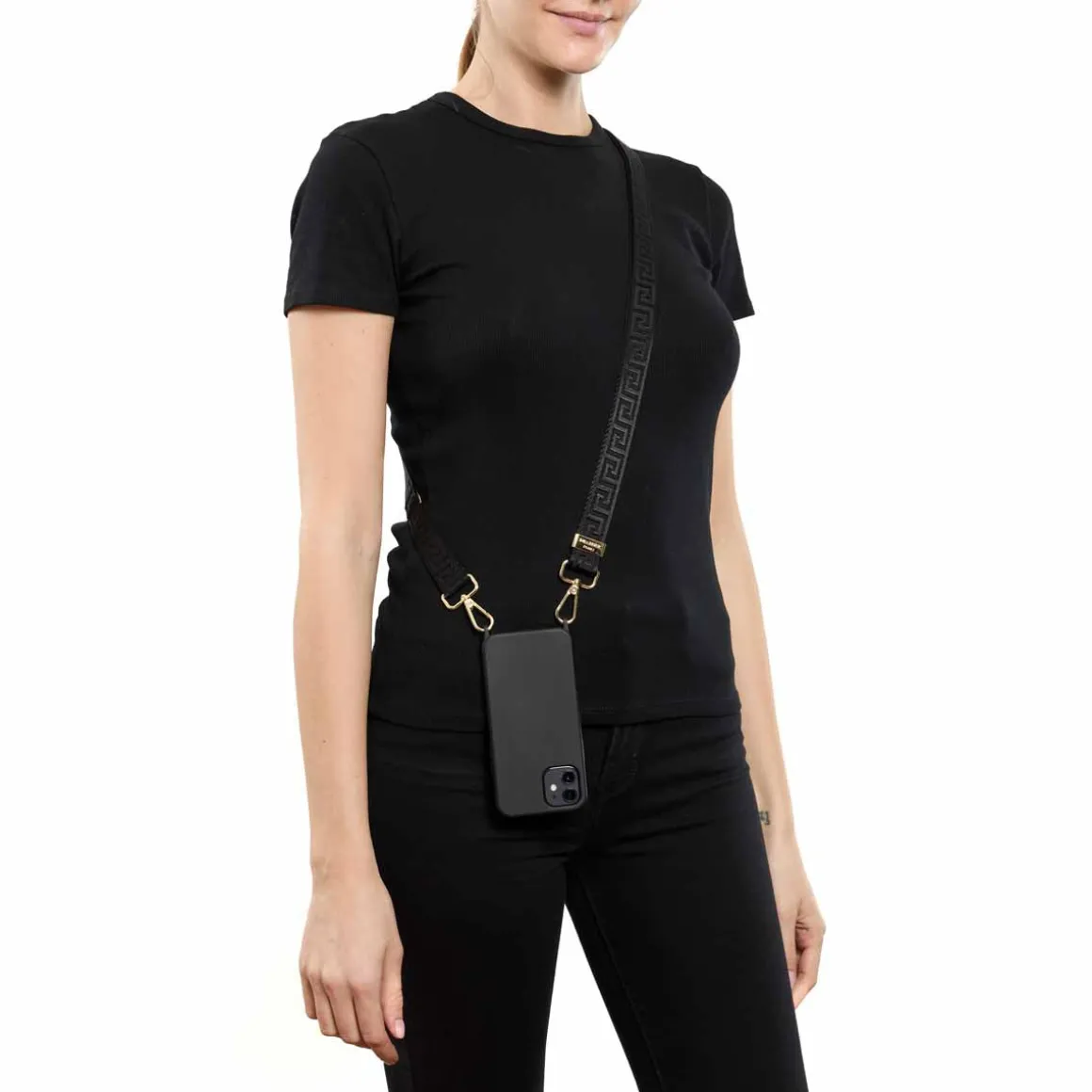 Sangles Pochette De Telephone*Draeger Paris Sangle pour Pochette Téléphone Noir