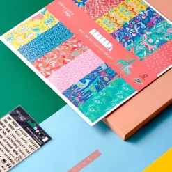 Papier Unitaire*Draeger Paris Set de papiers imprimés Folk x6