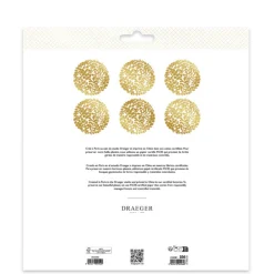 Décorations De Table*Draeger Paris Set de table design végétal - Papier cartonné - Or - 31x31cm