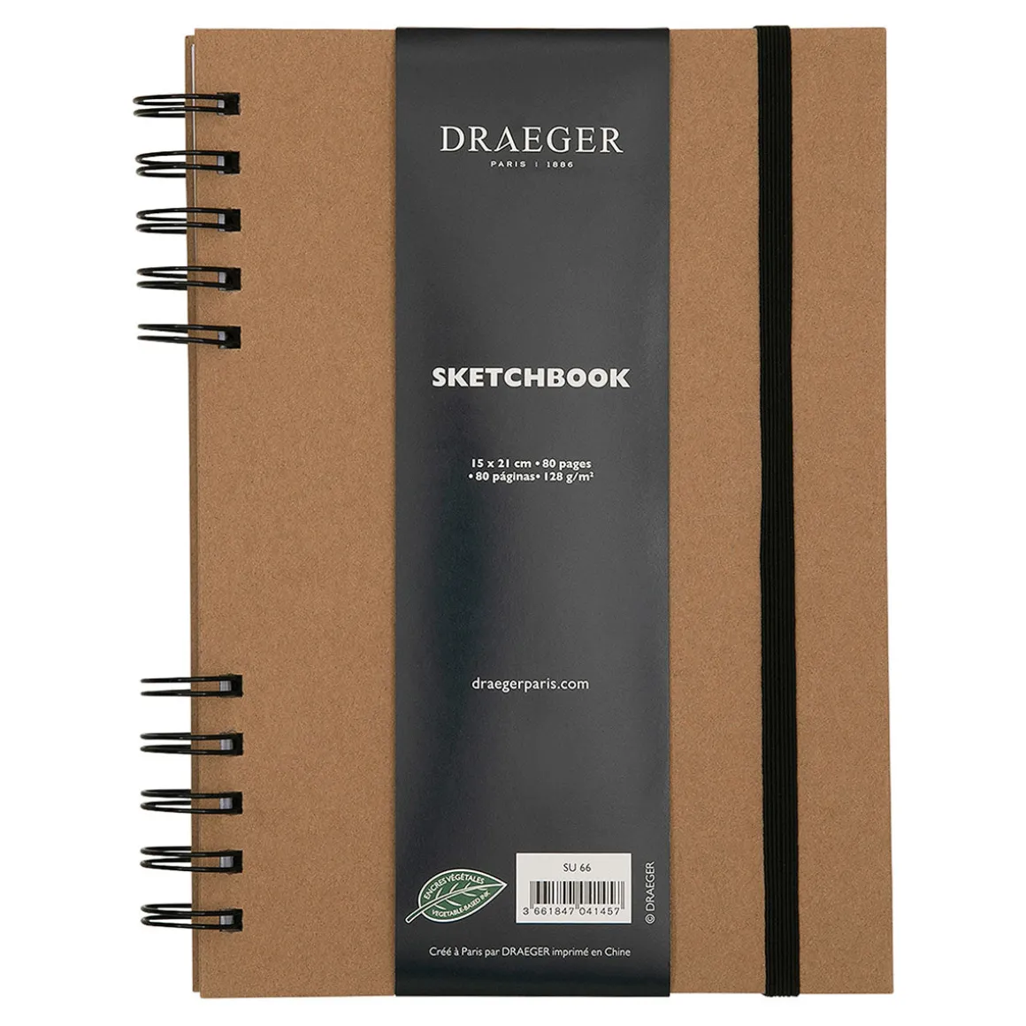 Organiseurs|Carnets & Blocs-notes*Draeger Paris Sketchbook kraft spirales 80 pages - 15x21 cm
