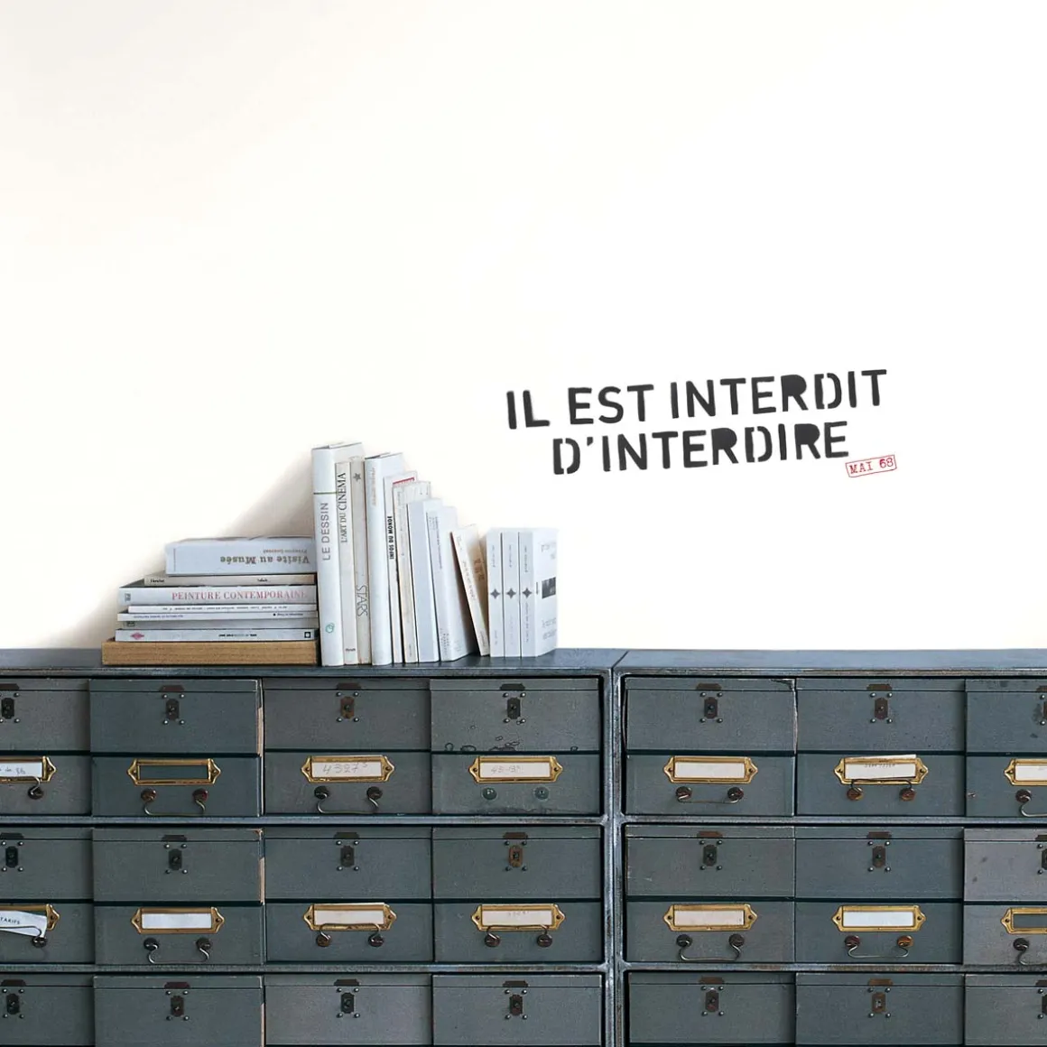 Stickers De Transfert|Stickers & Embellissements*Draeger Paris Sticker citation Mai 68 Il est interdit d'interdire