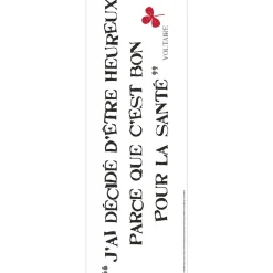 Stickers De Transfert|Stickers & Embellissements*Draeger Paris Sticker citation Voltaire J'ai decidé d'être heureux