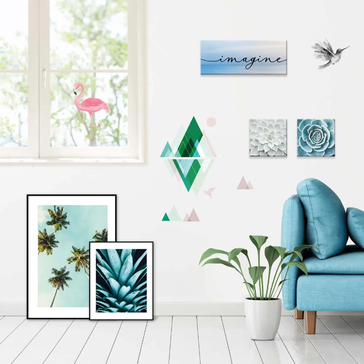 Stickers & Embellissements*Draeger Paris Sticker mural Montagnes style scandinave