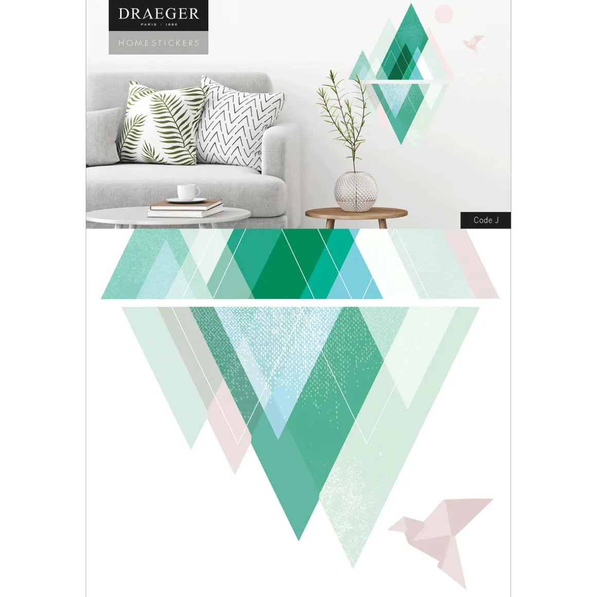 Stickers & Embellissements*Draeger Paris Sticker mural Montagnes style scandinave