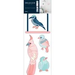Stickers & Embellissements*Draeger Paris Sticker mural Oiseaux roses et bleus