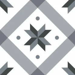 Stickers De Carrelage|Stickers & Embellissements*Draeger Paris Stickers carrelage 15x15 cm Etoile grise