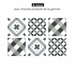 Stickers De Carrelage|Stickers & Embellissements*Draeger Paris Stickers carrelage 15x15 cm Etoile grise