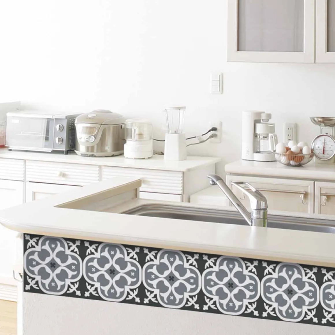 Stickers De Carrelage|Stickers & Embellissements*Draeger Paris Stickers carrelage 15x15 cm Lys noir