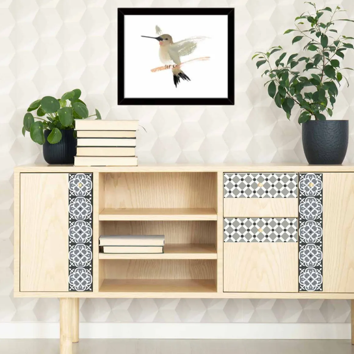 Stickers De Carrelage|Stickers & Embellissements*Draeger Paris Stickers carrelage 15x15 cm Lys noir