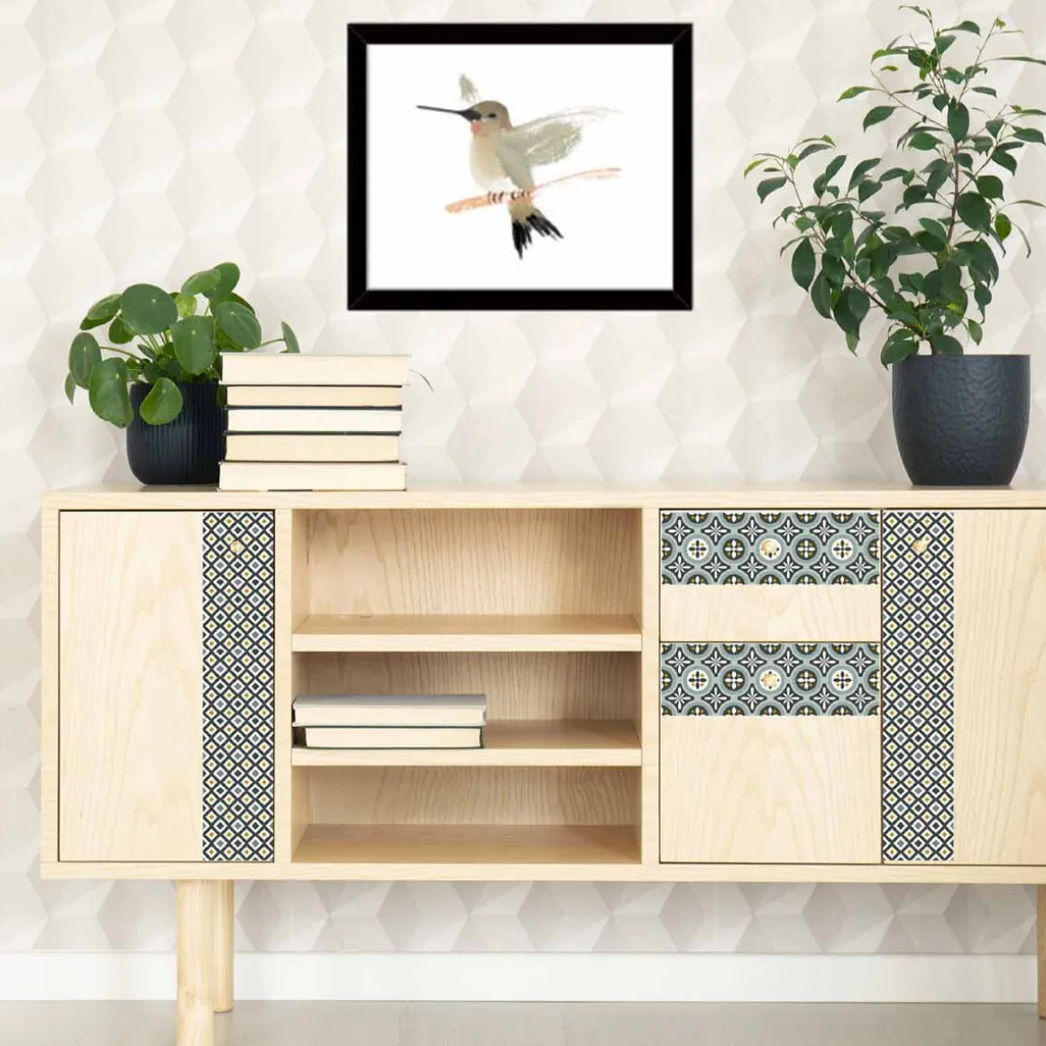 Stickers De Carrelage|Stickers & Embellissements*Draeger Paris Stickers carrelage 15x15 cm Motifs floraux vert d'eau