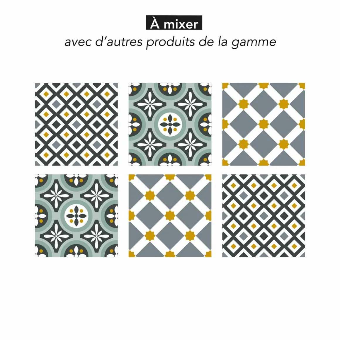 Stickers De Carrelage|Stickers & Embellissements*Draeger Paris Stickers carrelage 15x15 cm Motifs floraux vert d'eau