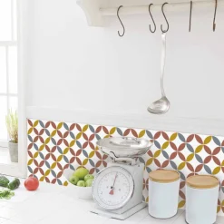 Stickers De Carrelage|Stickers & Embellissements*Draeger Paris Stickers carrelage 15x15 cm Rosaces multicolores