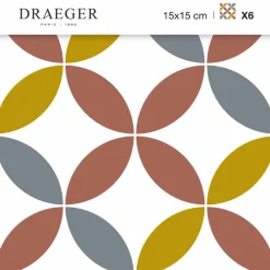 Stickers De Carrelage|Stickers & Embellissements*Draeger Paris Stickers carrelage 15x15 cm Rosaces multicolores