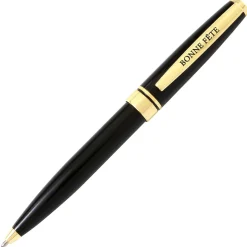 Stylos Personnalisés*Draeger Paris stylo bille noir rétractable Bonne fête