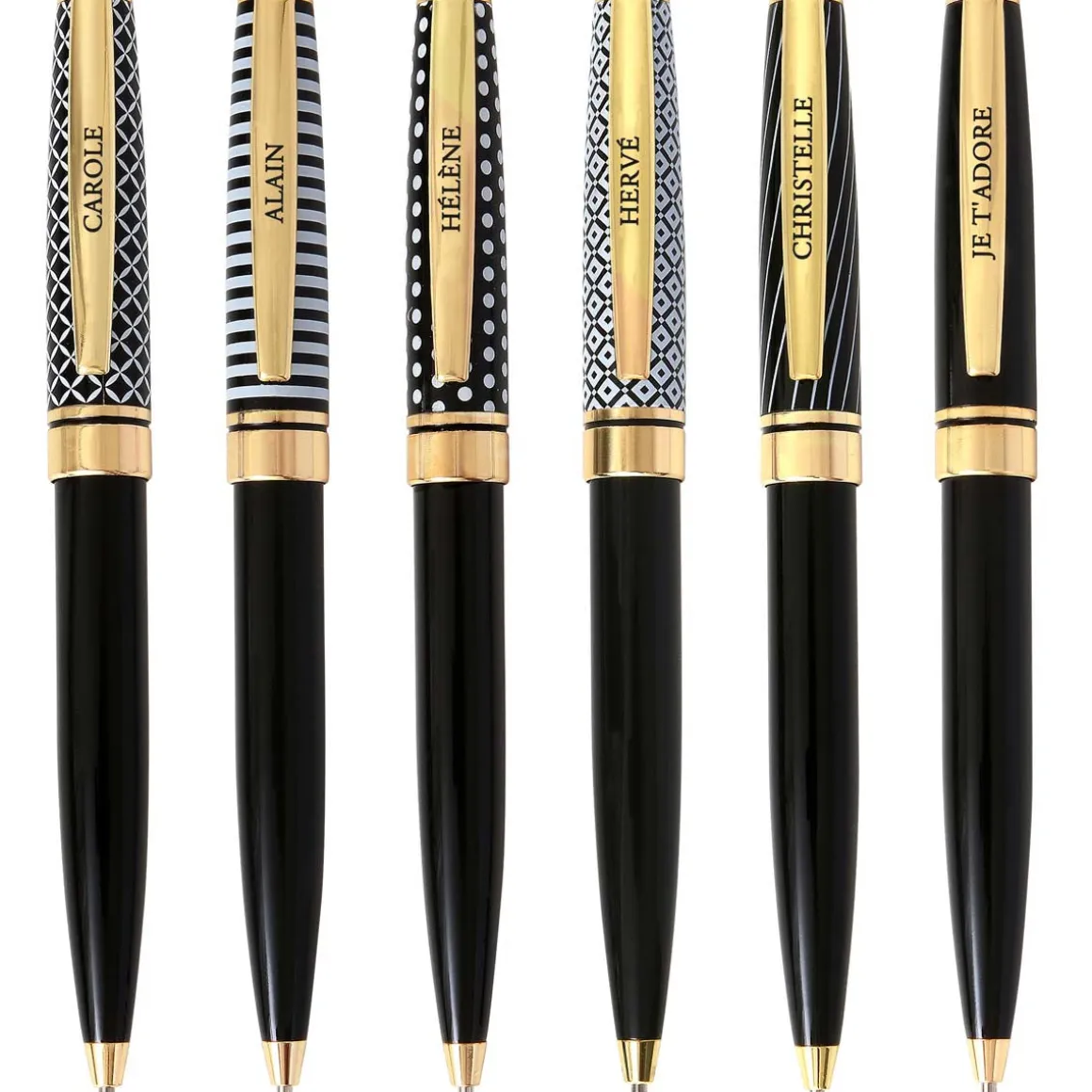 Stylos Personnalisés*Draeger Paris Stylo bille noir rétractable I love you