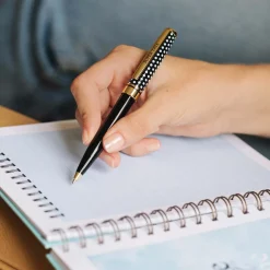 Stylos Personnalisés*Draeger Paris Stylo bille noir rétractable Mon coeur