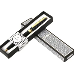 Stylos Personnalisés*Draeger Paris Stylo personnalisé initiale Black & Gold