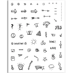 Accessoires & Outils De Diy|Bullet Journal*Draeger Paris Tampons crystal Icônes Bullet journal