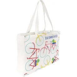 Vacances & Voyages|Sac Tote Bag*Draeger Paris Tote bag coton imprimé vélo